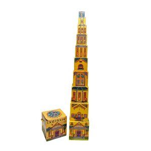 2002 Doll House Building Blocks WJ Fantasy Stacking Dollhouse Pretend Playset